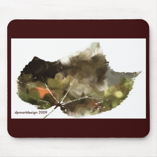 _Painting-leaf-dark, dpmartdesign 2009 Mouse Pad (Front)