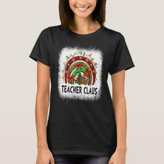 Painting Leopard Rainbow Teacher Claus T-Shirt
