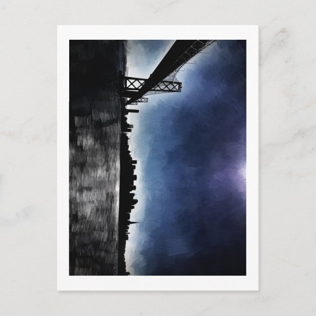 Painting-like Photo of San Francisco Skyline Postcard (Front)