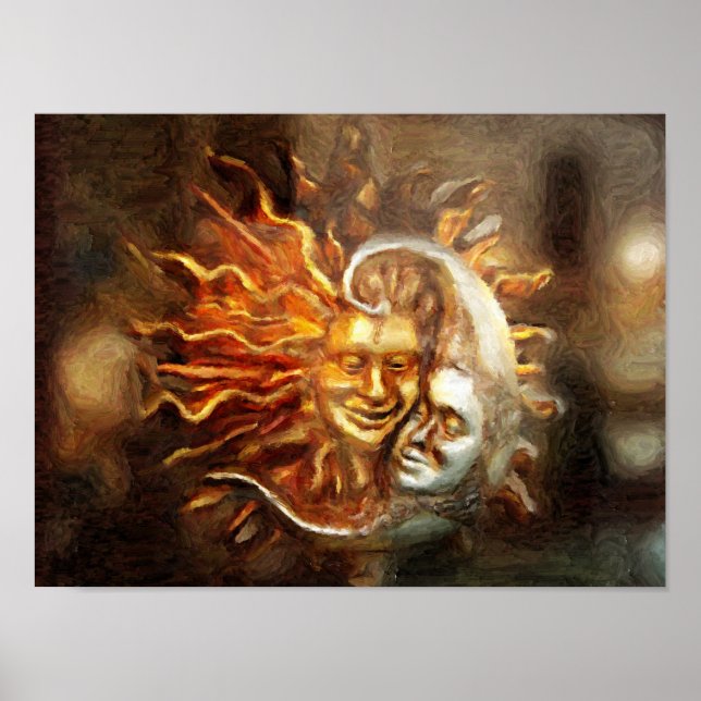 Painting : Lunar Loves Solar Poster (Front)