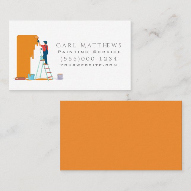 Painting Maintenance Service Business Card (Front/Back)