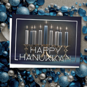 Painting Menorah Happy Hanukkah Holiday Card
