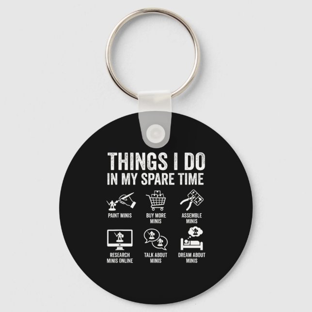 Painting Miniatures Tabletop Wargame Board Games E Key Ring (Front)