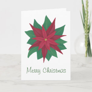 Painting of a Poinsettia Flower Christmas Cards