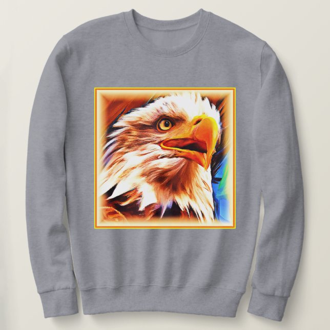 Painting of a Stunning Eagles Face. Buy Now Sweatshirt (Design Front)