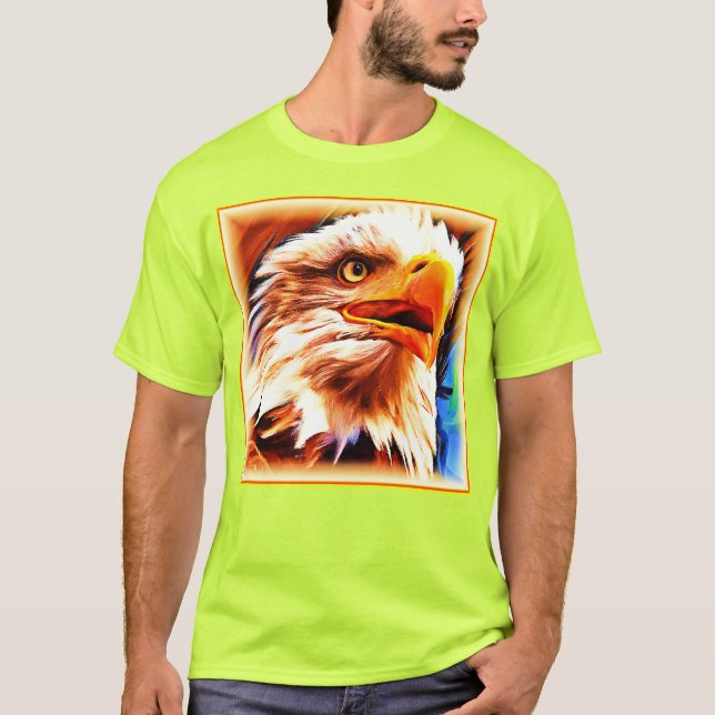 Painting of a Stunning Eagles Face. Buy Now T-Shirt (Front)