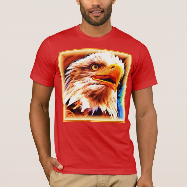 Painting of a Stunning Eagles Face. Buy Now T-Shirt (Front)