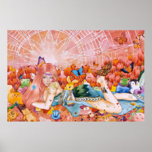Painting of a woman title: The Afternoon Poster