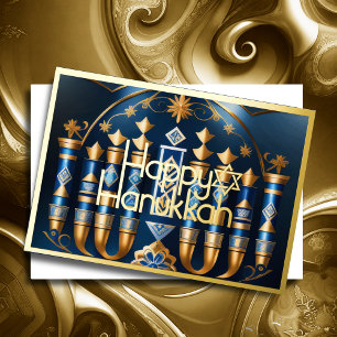 Painting of Abstract Hanukkah Menorah