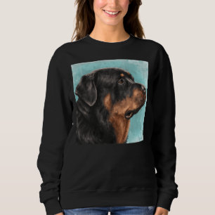 Painting Of An Adorable Rottweiler From The Side L Sweatshirt