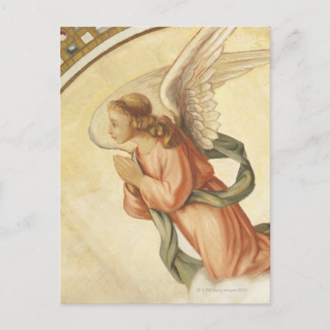 Painting of an angel praying postcard (Front)