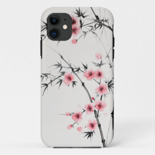 Painting of bamboo and cherry blossoms in wash  Case-Mate iPhone case