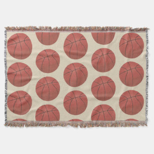 Painting of Basketball Throw Blankets