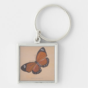 Painting of butterfly key ring