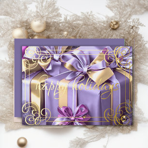 Painting of Christmas Gifts Lavender Purple