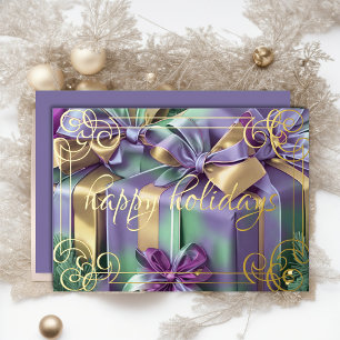Painting of Christmas Gifts Lavender Purple Mint