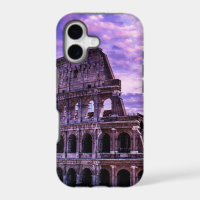 Painting of Colosseum in Rome at sunset