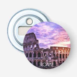 Painting of Colosseum in Rome at sunset Bottle Opener