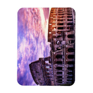 Painting of Colosseum in Rome at sunset Magnet