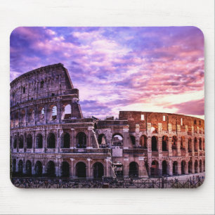 Painting of Colosseum in Rome at sunset Mouse Pad