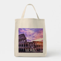Painting of Colosseum in Rome at sunset