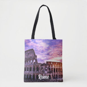 Painting of Colosseum in Rome at sunset Tote Bag
