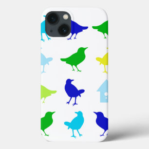 Painting of Coloured Birds by Chariklia Zarris iPhone 13 Case