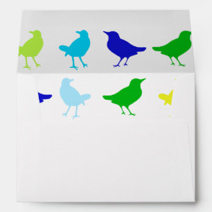 Painting of Coloured Birds by Chariklia Zarris Envelope