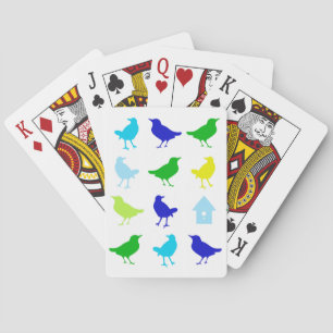 Painting of Coloured Birds by Chariklia Zarris Playing Cards