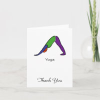 Painting of downward dog yoga pose with yoga text.