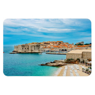 Painting of Dubrovnik beach Magnet