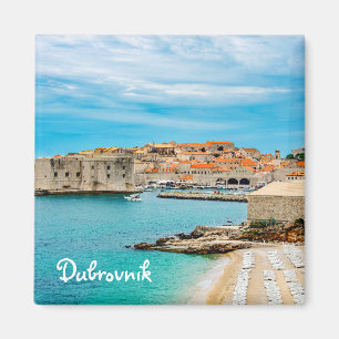 Painting of Dubrovnik beach Magnet
