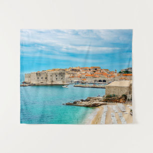 Painting of Dubrovnik beach Tapestry