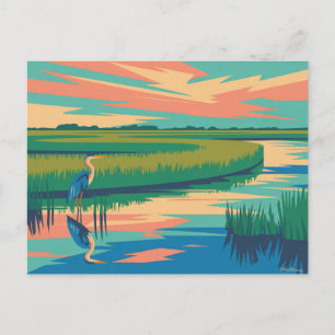 Painting of Everglades National Park Postcard