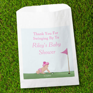 Painting Of Golf Baby Girl Sweet Caddy Baby Shower Favour Bags