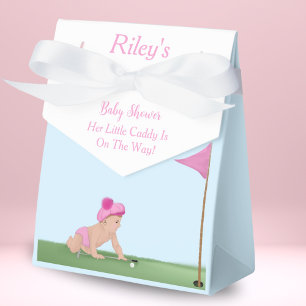 Painting Of Golf Baby Girl Sweet Caddy Baby Shower Favour Box