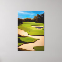 Painting of Golf Course Golf Painting Golf Art