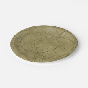 Painting of Linked Circles by Jennifer Goldberger Paper Plate