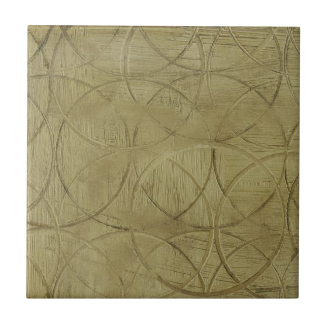 Painting of Linked Circles by Jennifer Goldberger Tile (Front)