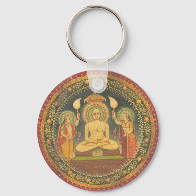 Painting of Mahavira Key Ring (Front)