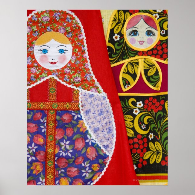 Painting of Russian Matryoshka doll Poster (Front)