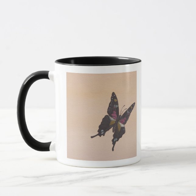 Painting of swallowtail butterfly mug (Left)