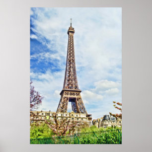 Painting of the Eiffel Tower Poster