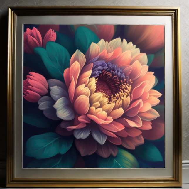 Painting of Upclose Flower Poster (Creator Uploaded)