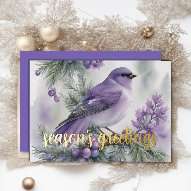 Painting of Winter Bird Purple (Creator Uploaded)