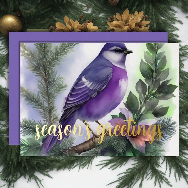 Painting of Winter Bird Purple (Creator Uploaded)