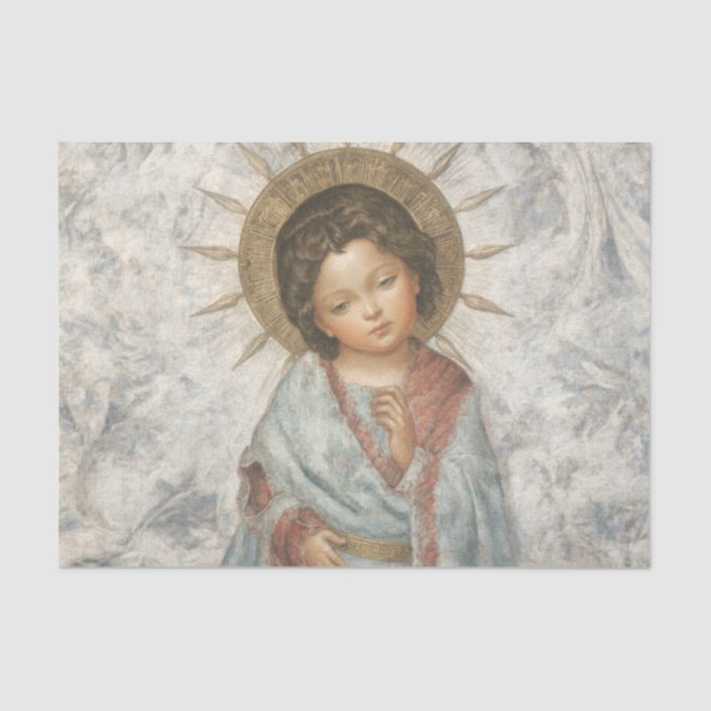 Painting of Young Saviour Jesus Tissue Paper (Front)