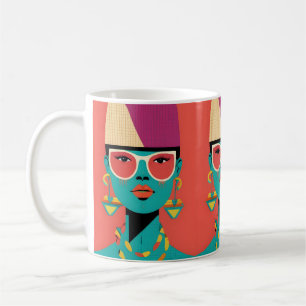 Painting on ceramics Girl painted on ceramics Coffee Mug
