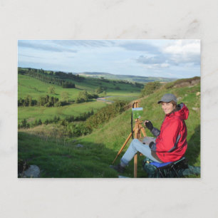 "Painting on Harehaugh" Postcard