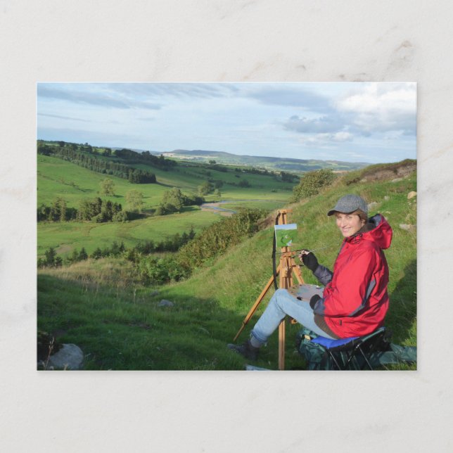 "Painting on Harehaugh" Postcard (Front)